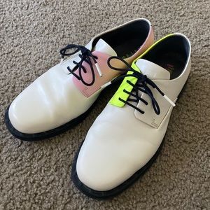 Camper Multi Color Laced Up Oxford Sz 39 white/pink/neon yellow